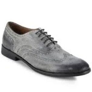 Men's Gray John Varvatos Oxford Dress Shoes
